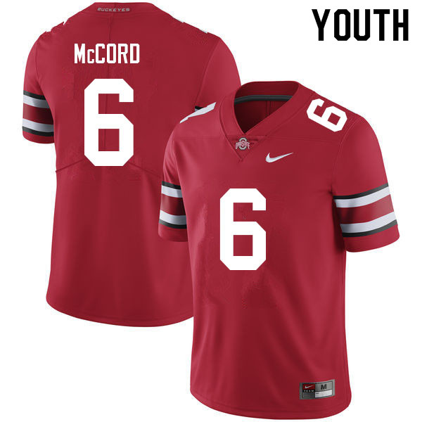 Youth #6 Kyle McCord Ohio State Buckeyes College Football Jerseys Sale-Red